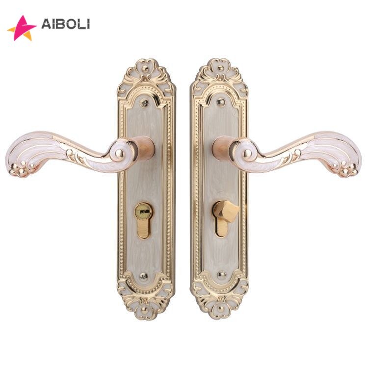 European Aluminum alloy Door Lock strong keyless door lock hotel door lock Mechanical Mute security door knob locks