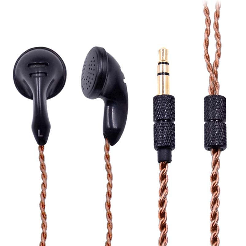 Nicehck Diy MX500 PK1 Oordopjes In Ear Oortelefoon Platte Kop Plug Oordopjes Headset Oordopjes Hifi Oortelefoon Oordopjes: Black Brown PK1