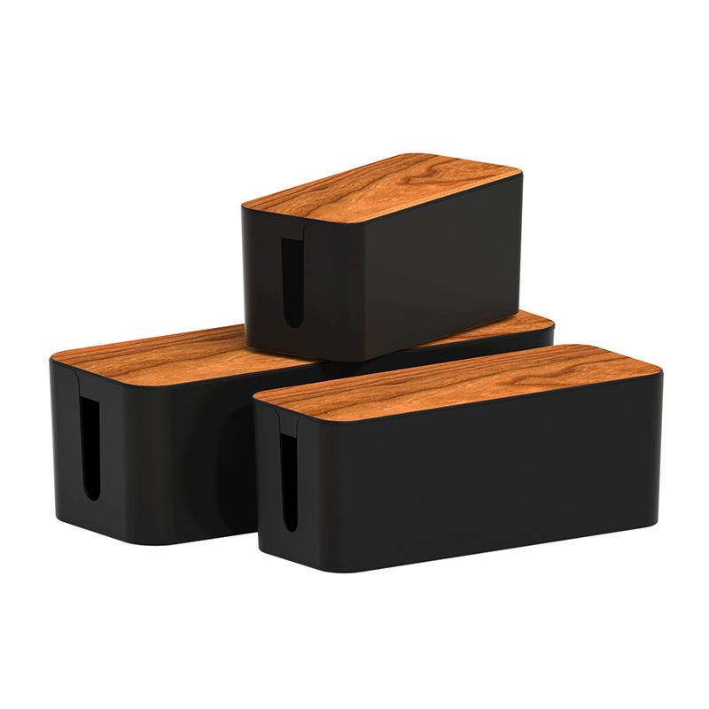 Boîte de rangement de cordon pour cacher le protection contre les surtensions sur le bureau ou le sol, prise de chargeur, bac de stockage de ligne réseau