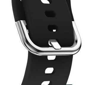 20 mm 22mm zachte siliconen horlogeband voor samsung galaxy watch active 42mm gear  s2 sport waterdichte dames- en herenarmband: Zwart / 20mm