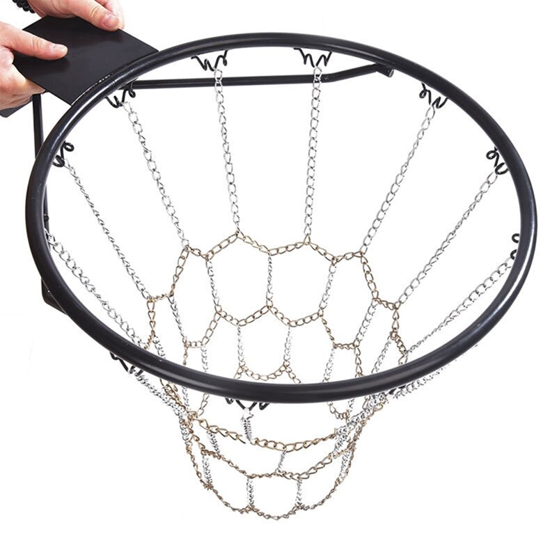 Basketball Classic Sport Steel Chain Basketball Net Outdoor Galvanized Steel Chain Durable Basketball Target Net