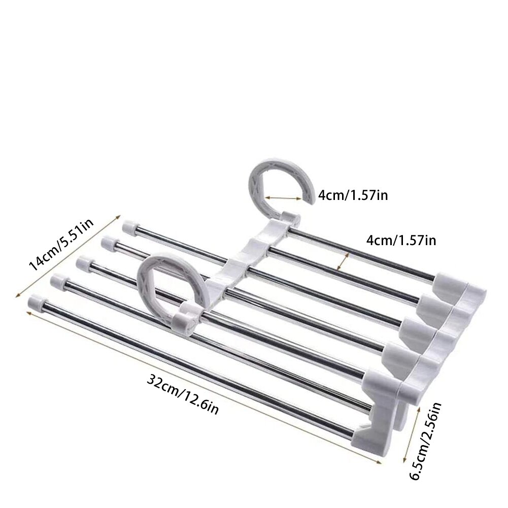 2 Stuks Multifunctionele Kleerhanger Opslag Broek Vouwen Doek Hangers Opslag Rack Multilayer Doek Hanger Closet Organizer