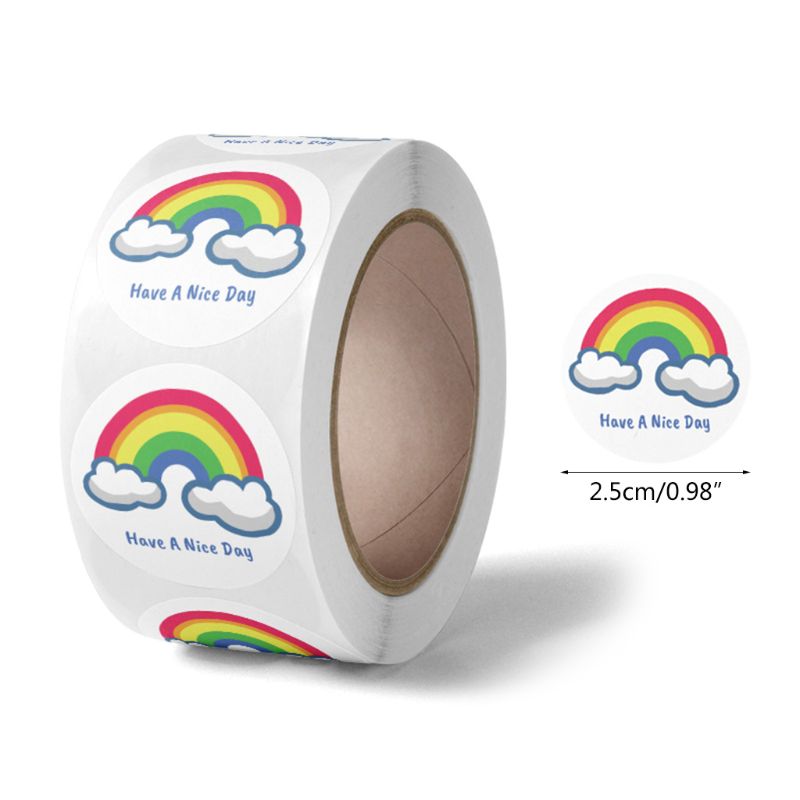 500pcs Have a Nice Day Stickers Round Seal Label for Small Shop Wedding Package Envelope Stationery Sticker