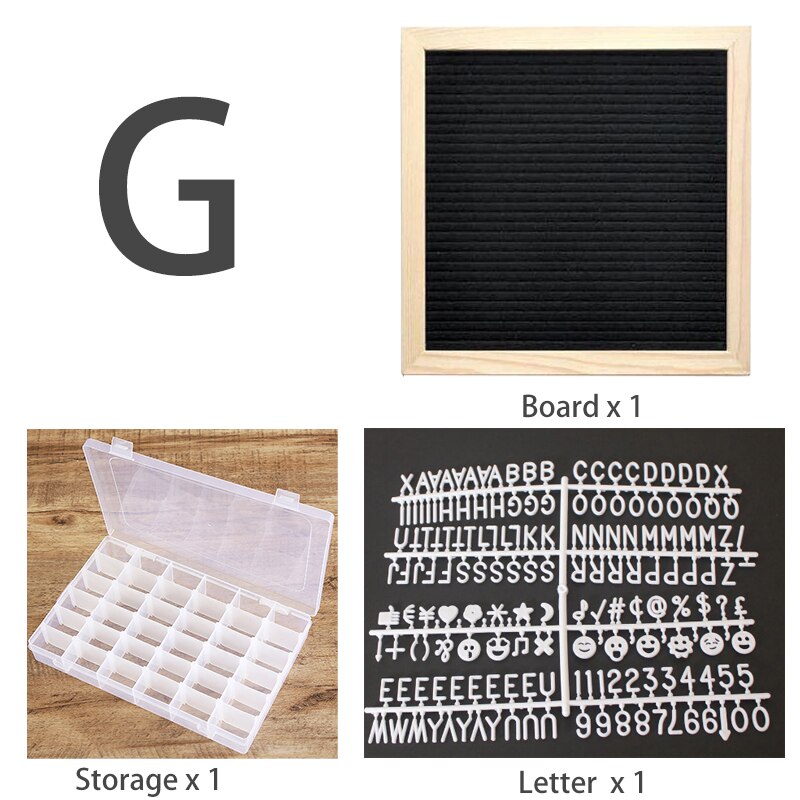 Children Montessori Language Felt Toys Letter Board Educational Wooden DIY Toy For Aldult Spelling Word Home Message Board: G