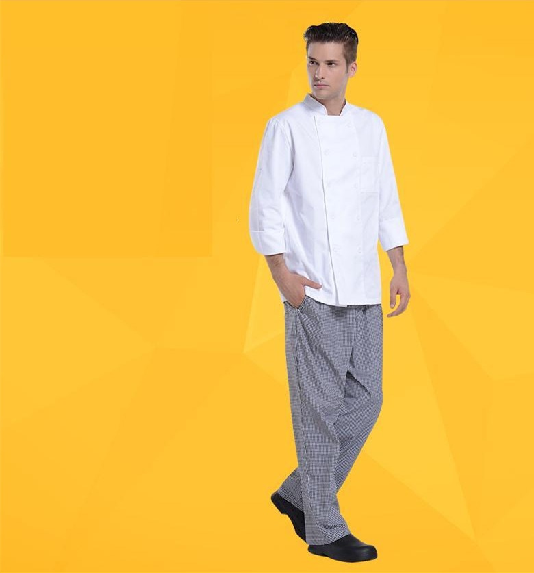 Pantalones para chef brand houndstooth chef broek voor man en vrouw baggy le chef broek uniformen