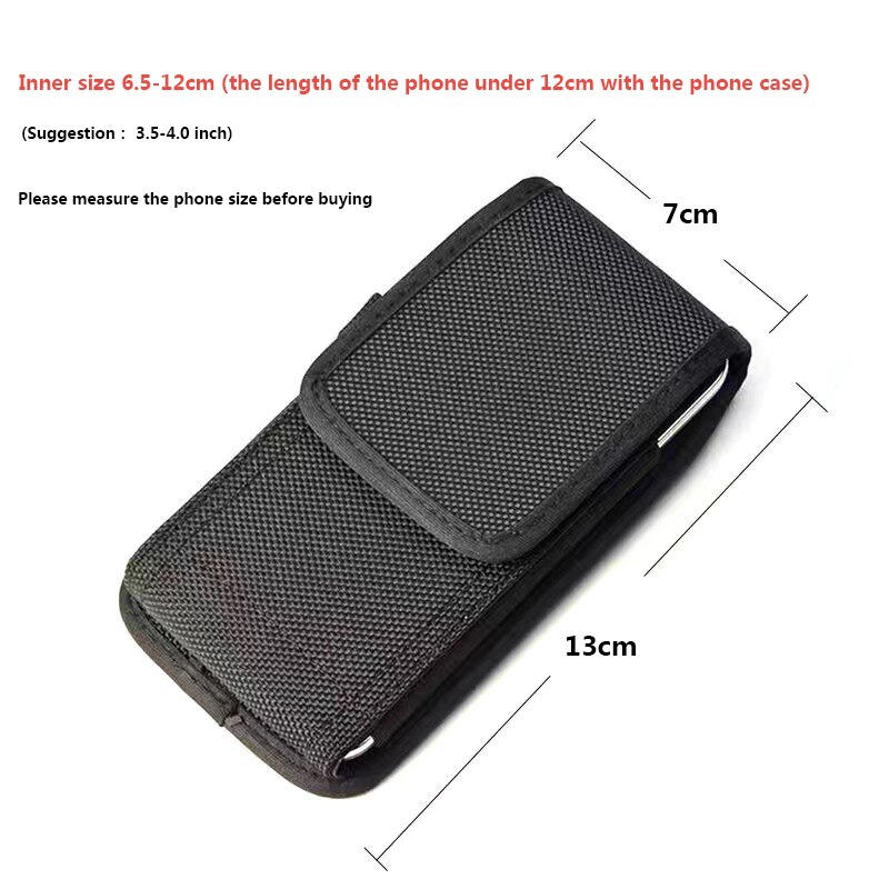 Leather phone belt case 6.5/5.8/4.7&#39;&#39; Waist Bag Magnetic Vertical Phone Case for iPhone XR XS Max 8 Plus Pouch Cover Belt Clip: 3.5-4.0 inch