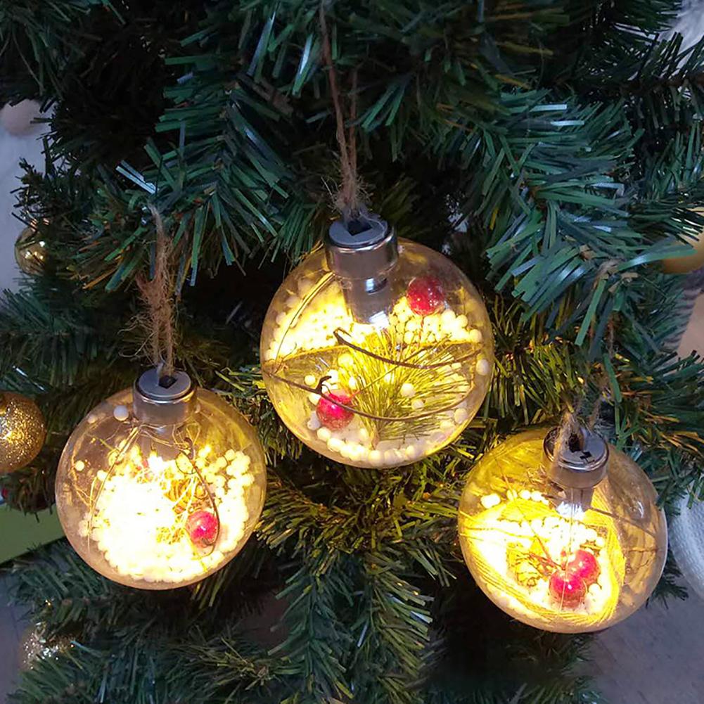 Mooie LED Kerstboom Bal Opknoping Lichten Mooie Kerstman Sneeuwpop Herten Ronde Bal mooie Party Kerstboom Decoratie