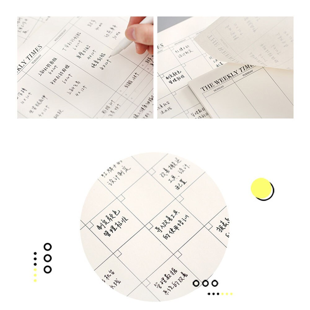 Weekly Daily Planner Notepad Monthly Planning Note Pad,to Do List, Daily Appointment Shopping,Notebook for School Home Office