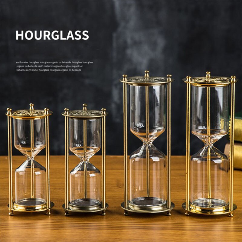 Europese Metalen Zandloper Home Keuken Zand Klok Glas Decoratieve Zand Zandloper Zand Timer Voor Desktop Decoratie