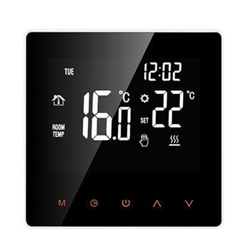 Hotel Floor Programmable Temperature Controller Smart Thermostat Electric Heating Bedroom High-power LCD Display Touch Screen