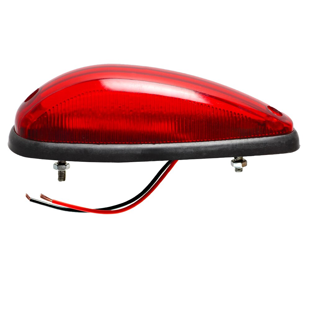 KEYECU 5Amber + 5Red Tear 3LED Side Marker Light for Trailer Trucks RV Car Bus Van Caravan Boat Campers Cab Marker 24V