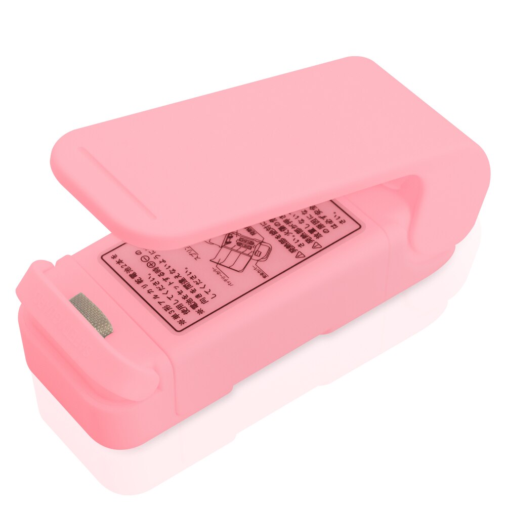 Mini Heat Sealing Machine Sealer Portable Plastic Bags Clip Heat Sealing Tools Food Packaging Storage Supplies Kitchen Utensils: Pink 2