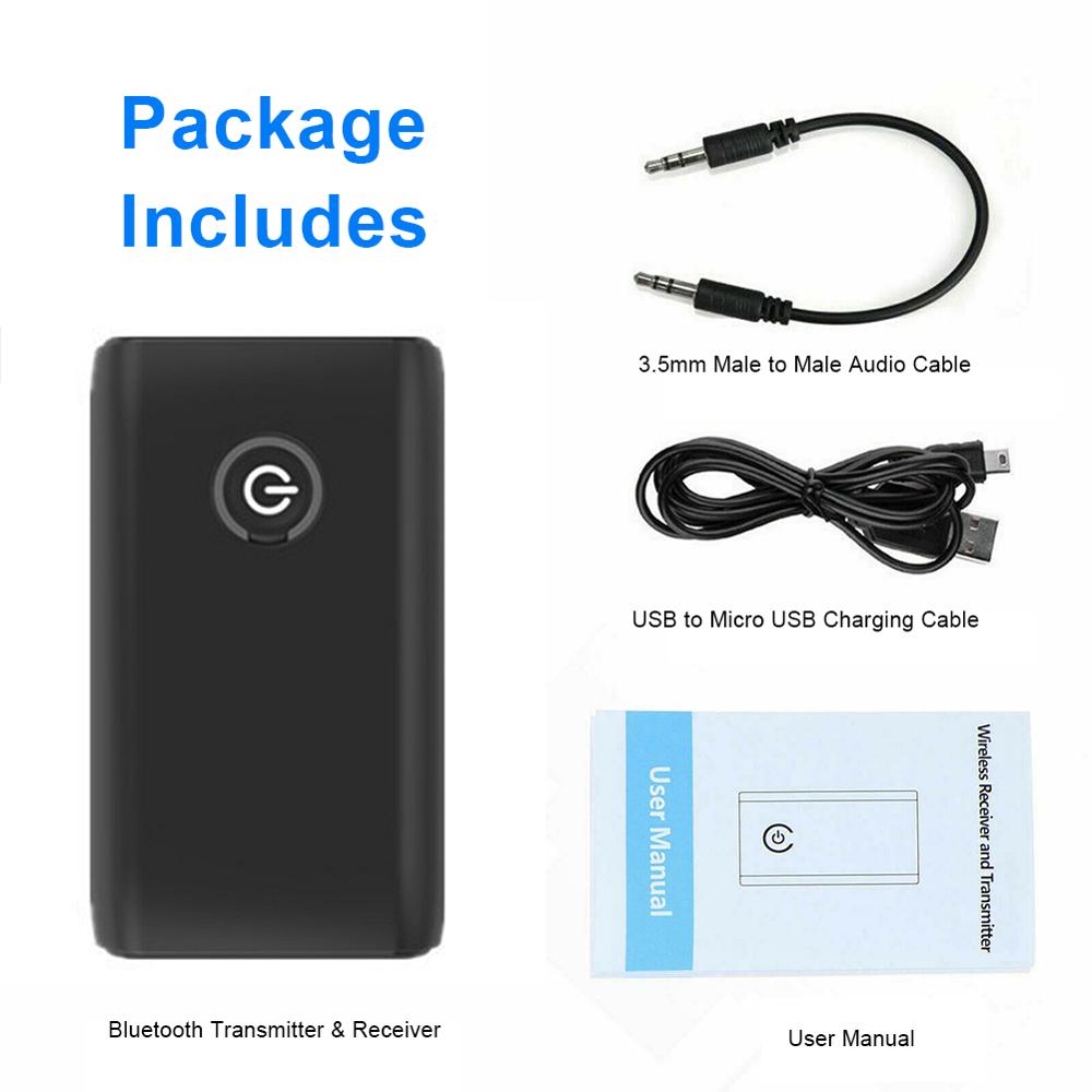 Bluetooth Transmitter 3.5MM Jack Audio Adapter Wireless Bluetooth 4.0 Stereo Audio Transmitter Adapter for Headphones TV