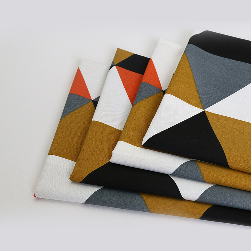 100% cotton sateen Geometric triangle fabric for sewing women clothing upholstery tissue wedding dress cushion DIY