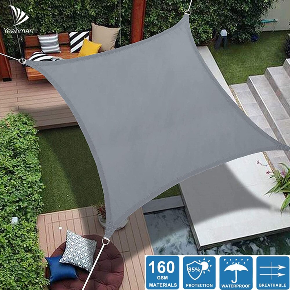 4x3M Large Sun Shade Sails Water Permeable UV Block Canopy Heavy Duty Carport for Patio Outdoor Garden Tent Sail Cloth Awning