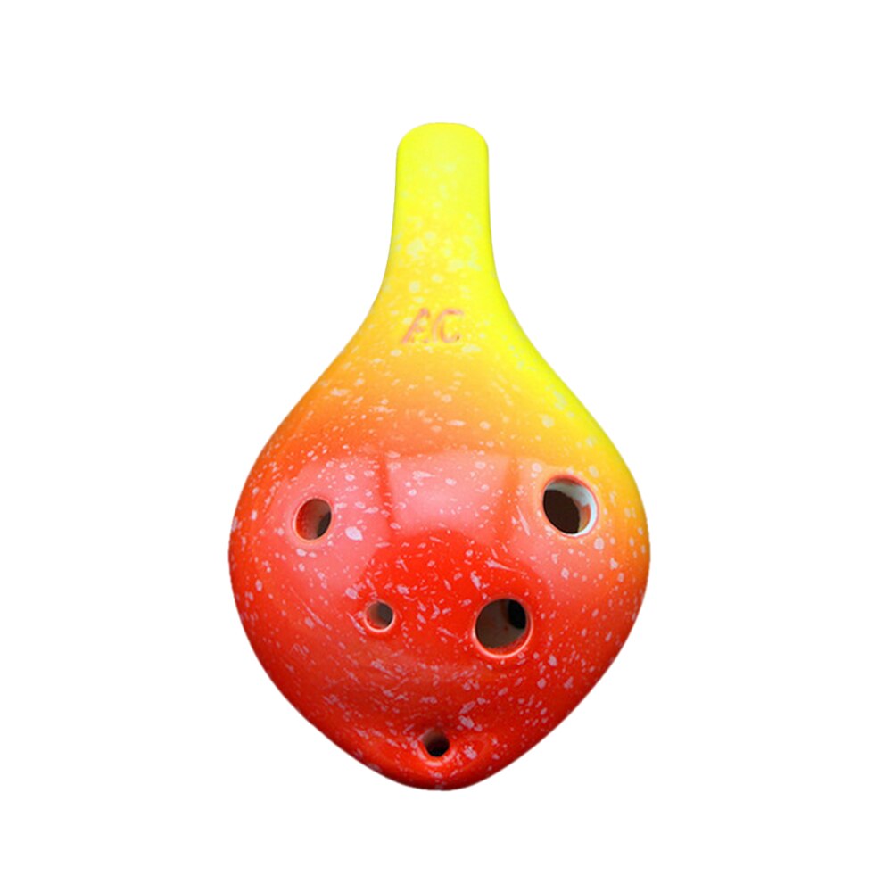 6 hulls keramiske ocarina alt c vinflaske stil musikkinstrument med lanyard note for musikkelskere og lærende: G
