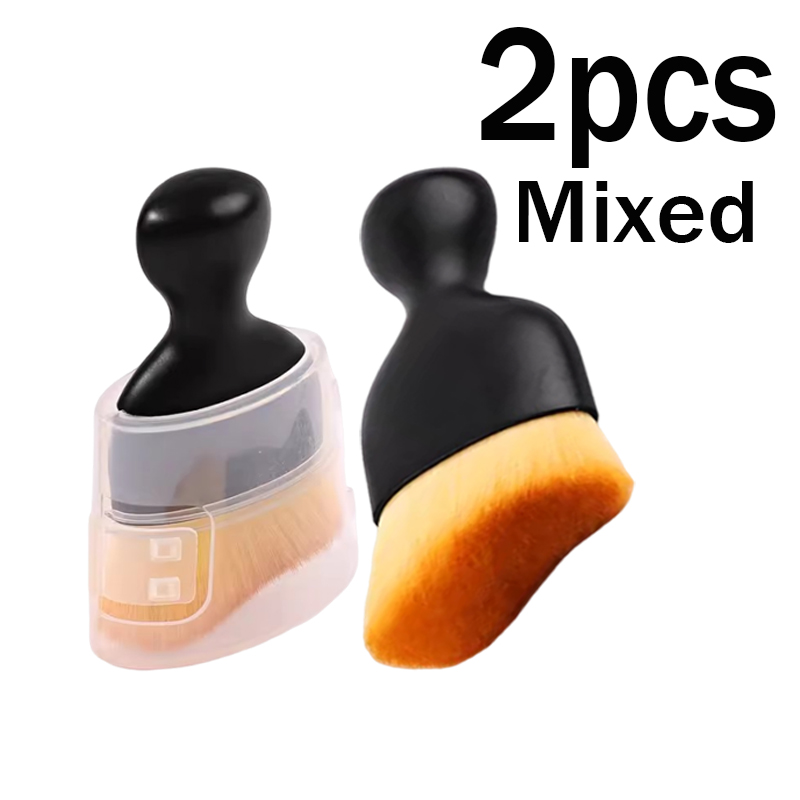 Cepillo de detalle curvo para coche con cubierta antipolvo, cepillo suave de limpieza, herramienta para quitar grietas de ventilación de aire acondicionado, herramienta de limpieza Interior de coche: Negro