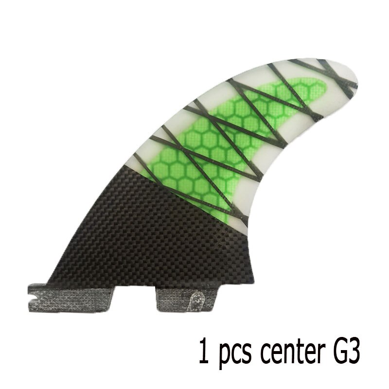 BiLong FCS II Surfboard tail rudder fin fiber single center tail fin carbonfiber SURF FINS surfboard fin sup surfing: 1 center  fin Green