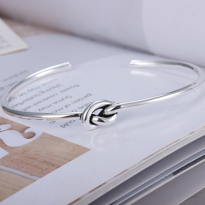Mewgulf Drie-Dimensionale Gedraaide Draad Geknoopt Bangle Geometrische Armband