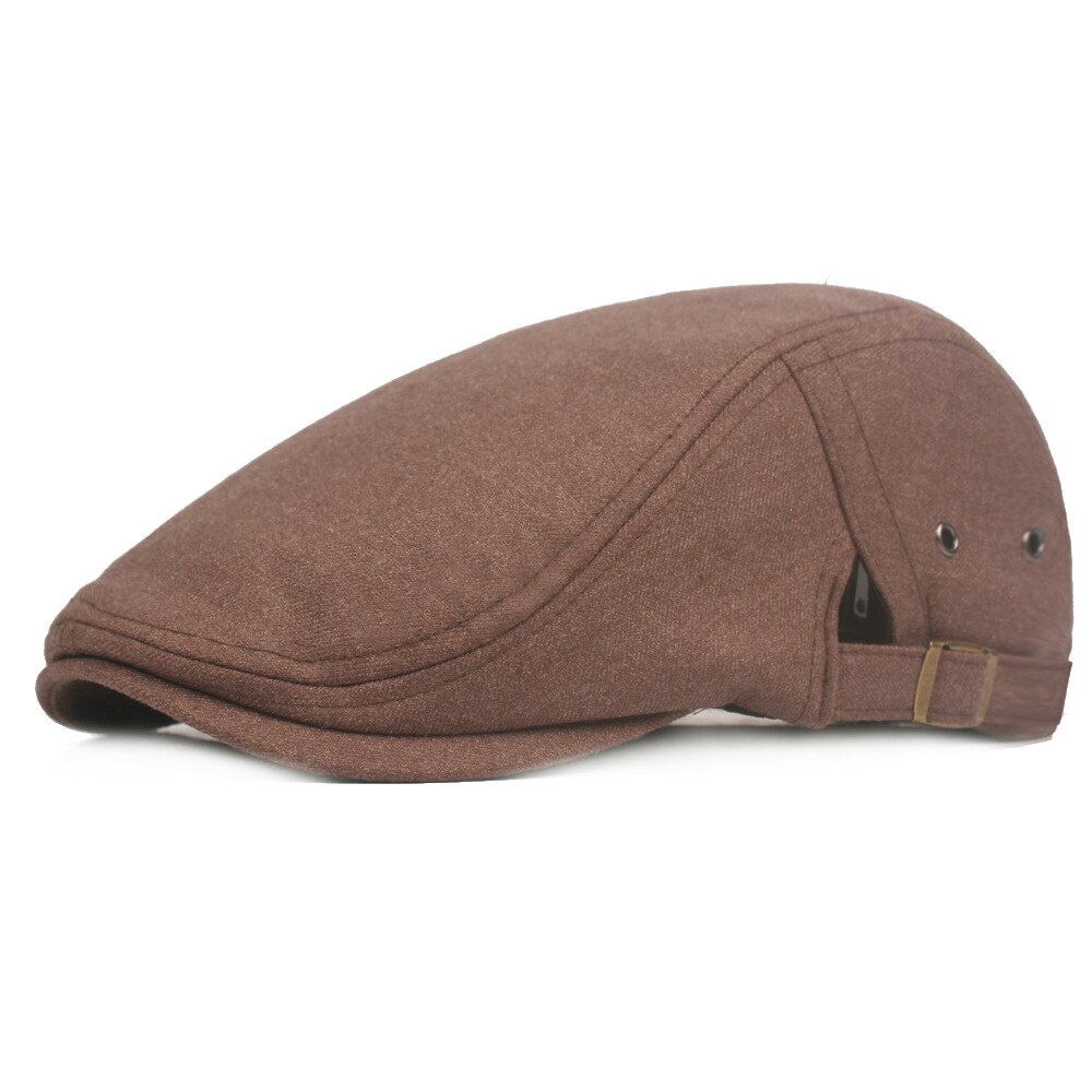 SLECKTON Fedoras Cap Beret Casual Hat Peaked Cap Retro Newsboy Cap Solid Flat Cap French Hat Winter Hat for Men Unisex: Brown