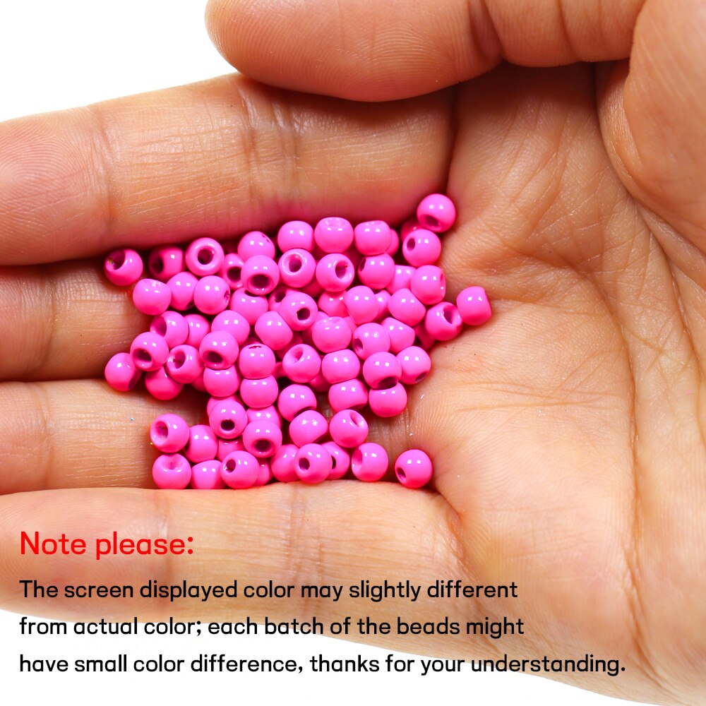 Wifreo 20PCS 2.8mm 7/64" Fly Tying Brass Beads Beadhead Nymph Stonefly Streamer Fly Tying Weighted Head FL Orange Rainbow Golden