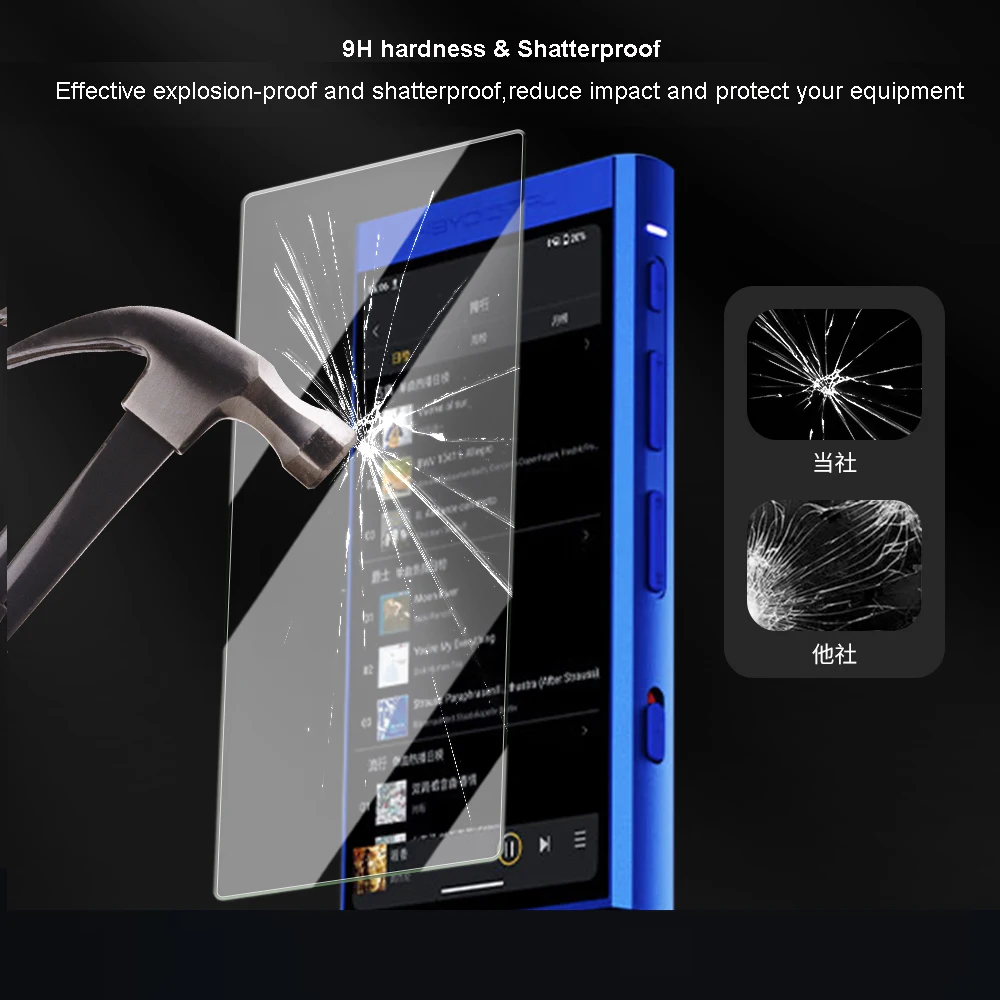 Scratch-Proof Premium Protective Film Tempered Glass for HiBy Digital M300 Screen Protector