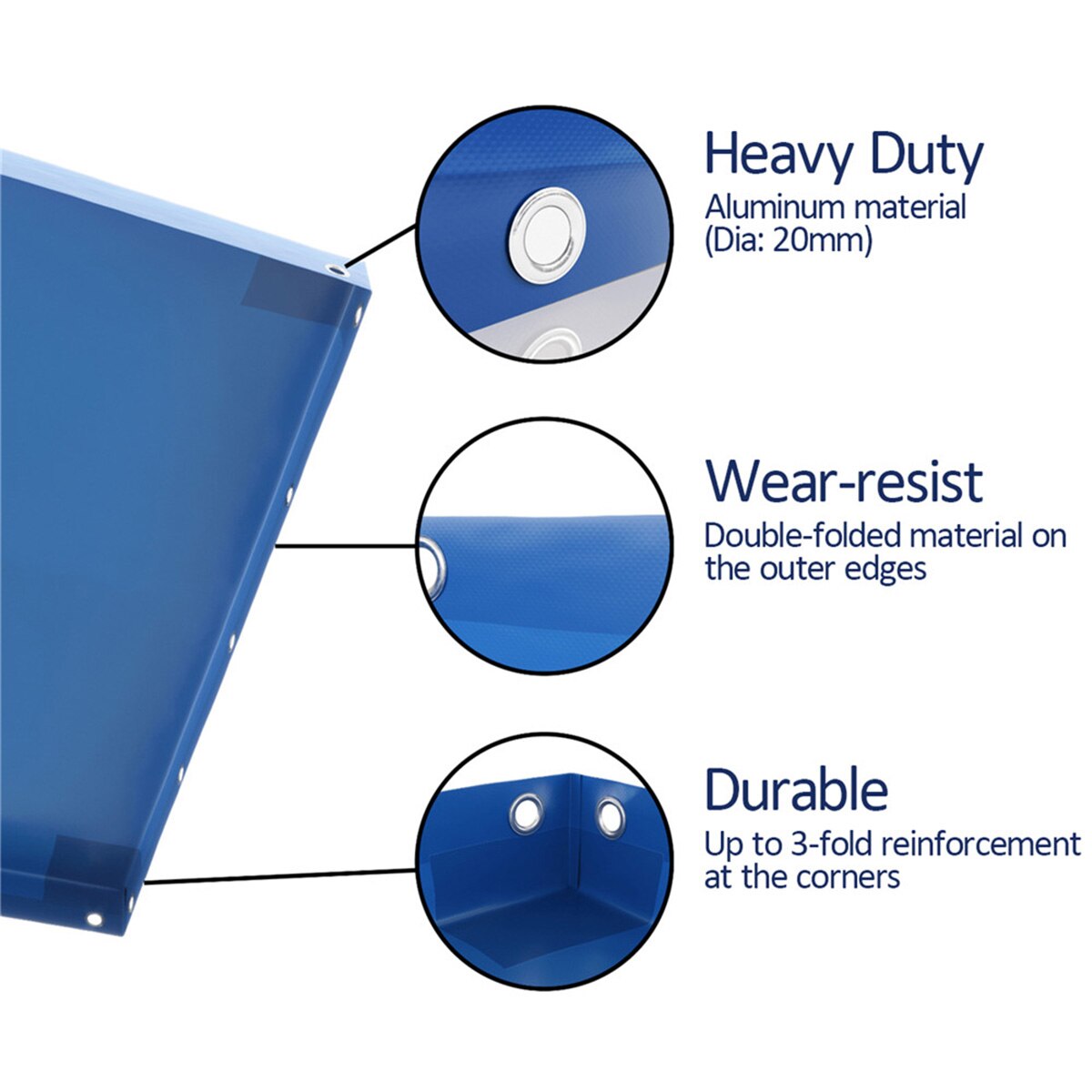 Foldable Trailer Cover Outdoor Travel Camper Waterproof Windproof Dustproof Protective Cover Tarp Canopy with Rope Anti-UV