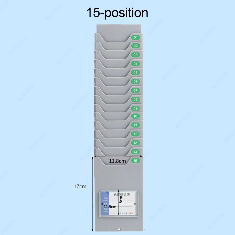 Elektronische Prikklok Werknemer Tijdregistratie Opkomst Machine Time Clock Recorder Aanwezigheid Tijd Kaart Voor Kantoor Fabriek: Holder  15-position