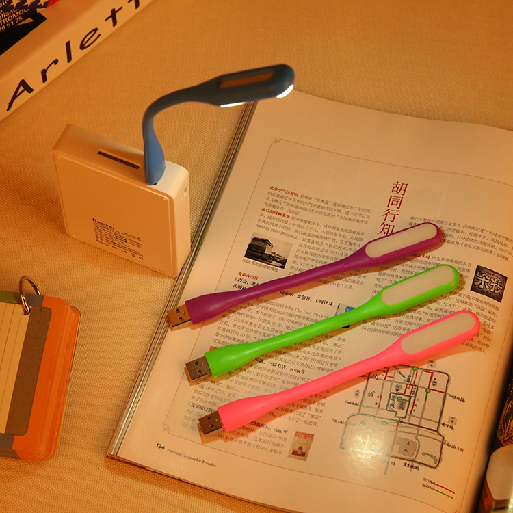 Fleksibel metall-usb-dings-ledpære ultrasterkt usb-ledet-lys usb-ledet-lampe sammenleggbar