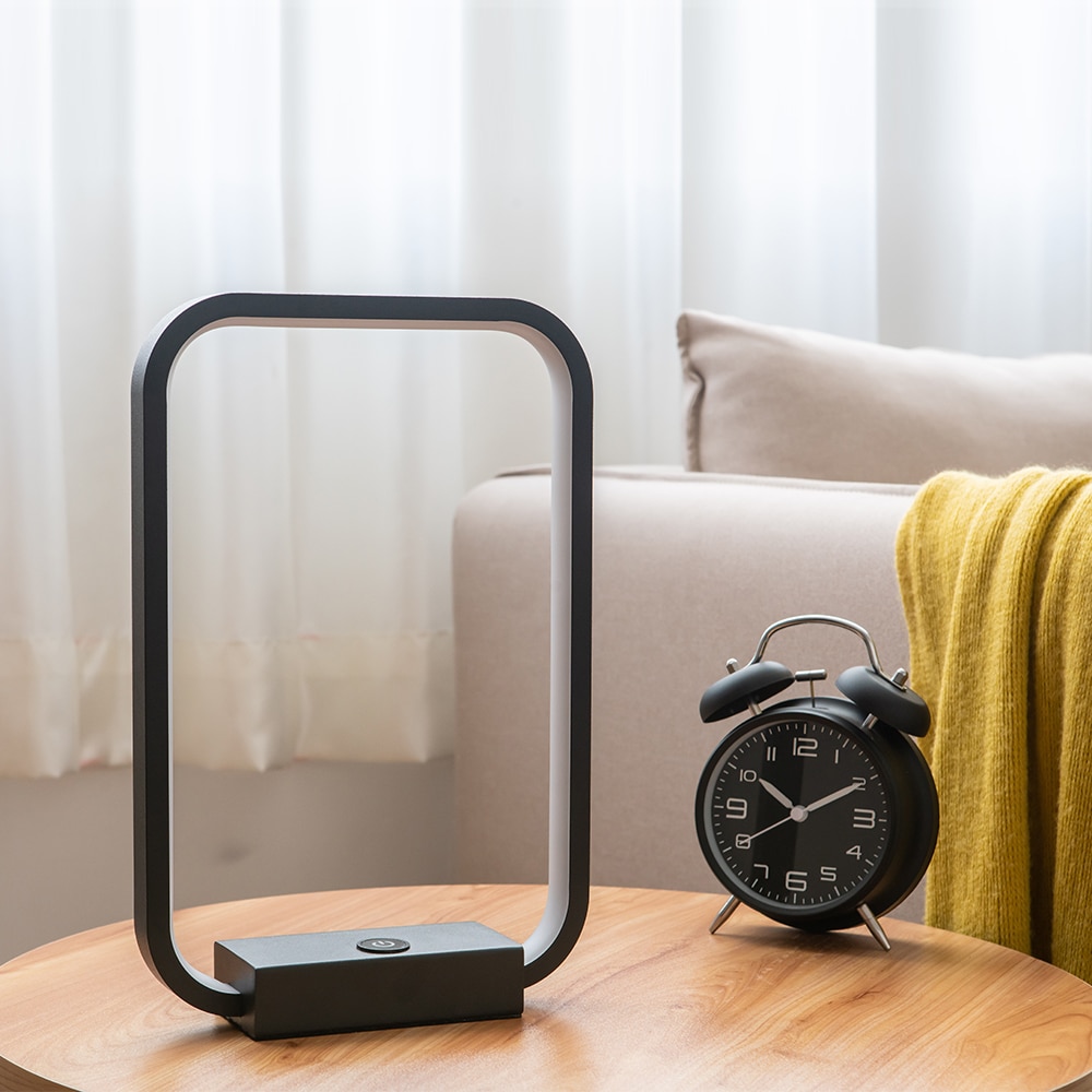 Lampe tactile carrée moderne, à intensité réglable, pour chambre à coucher, protection des yeux, lecture, décoration de la Table de chevet, modèle LED