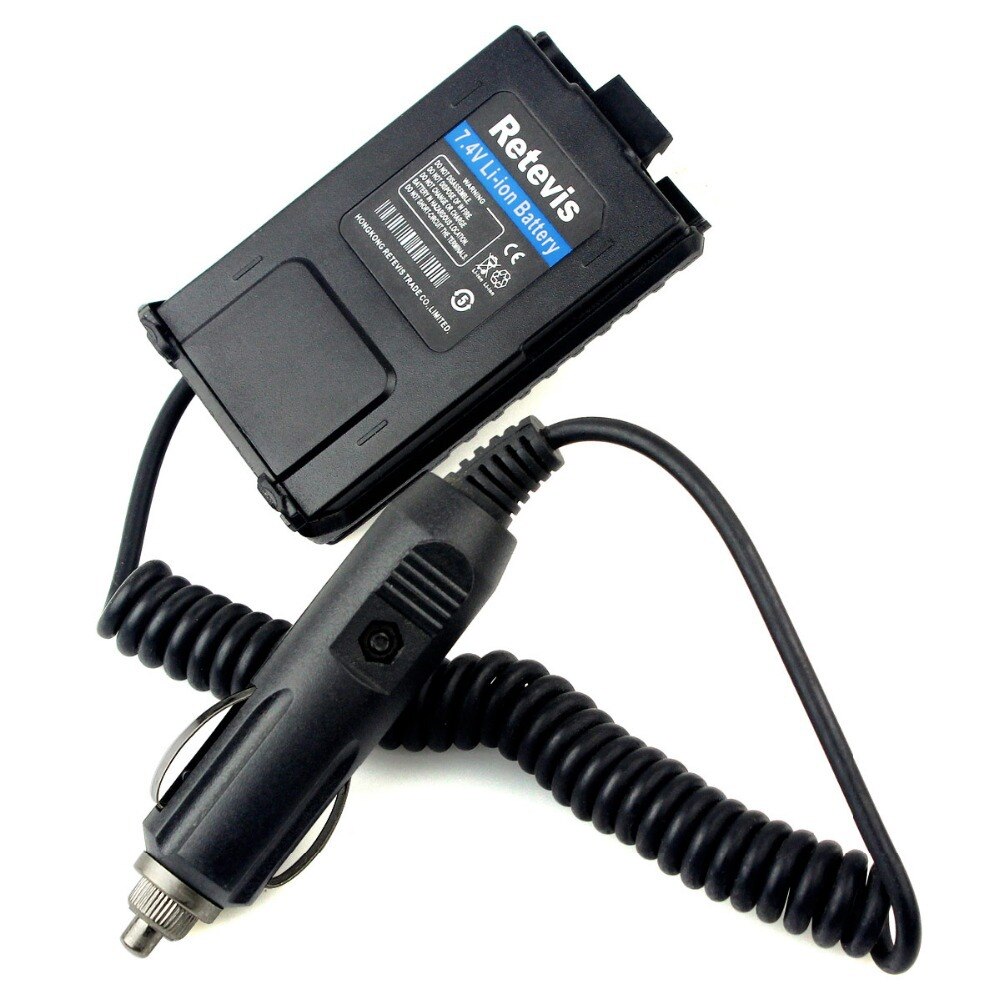 DC 12V Auto/Voertuig Lader Batterij Eliminator Voor Baofeng UV-5R UV5R Retevis RT-5R RT5R Walkie Talkie Accessoires C9011A