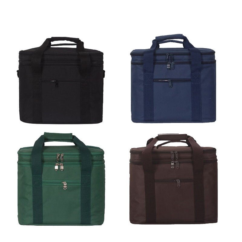 DENUONISS Brand Spoon and Chopstick Outdoor Lunch Bag Insulated Family Travel Foods Warm Fresh Large Roomy Camping Picnic Bag