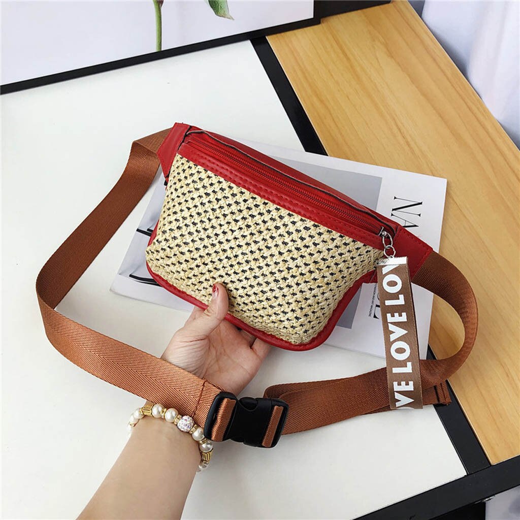 20 # Sacchetto di spalla Per Le Donne 2020 Della Signora di Modo Classico Tessuto Casual Selvaggio Sacchetto Della Vita Del Sacchetto del Messaggero Petto Bag Sac A Main Femme Сумки: Red 