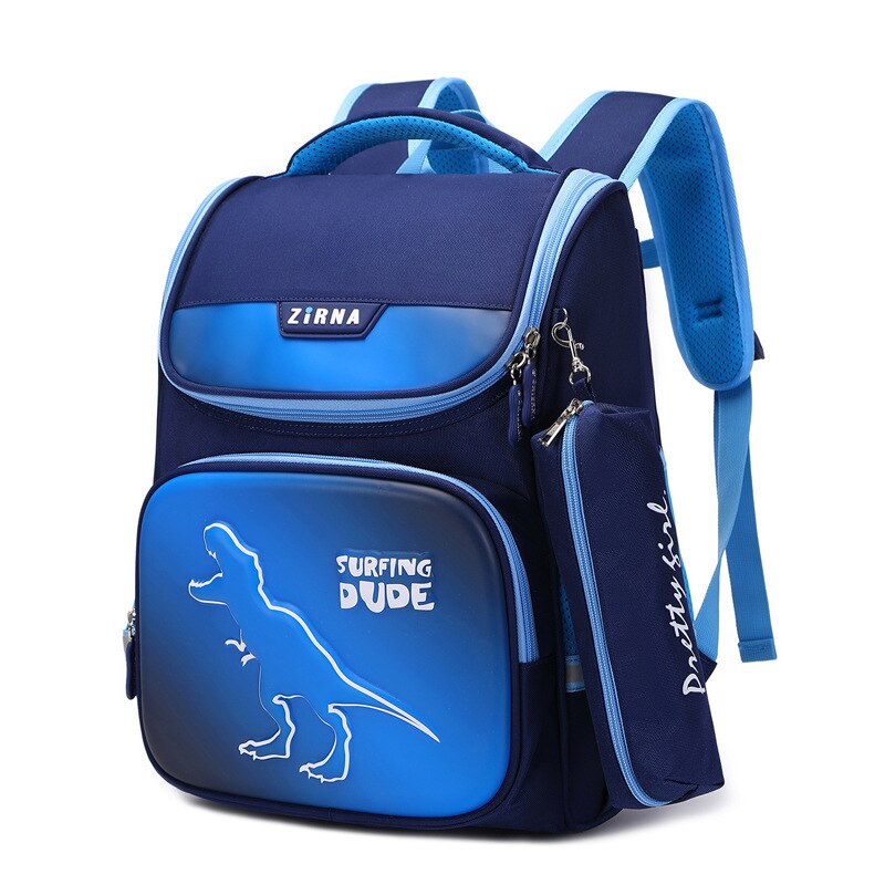 ZHIERNA 1-4 Klasse freundlicher Rucksack jungen mädchen Orthopädische Primäbetreffend schul Infantil Mochila freundlicher Schule Tasche Bleistift fallen: Blau