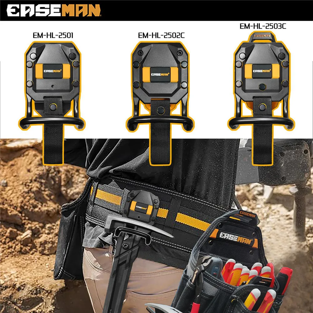 EASEMAN Hammer Quick-hanging Holder Heavy Duty Hand Hammer Storage Belt Hanger for Man Portable Tool