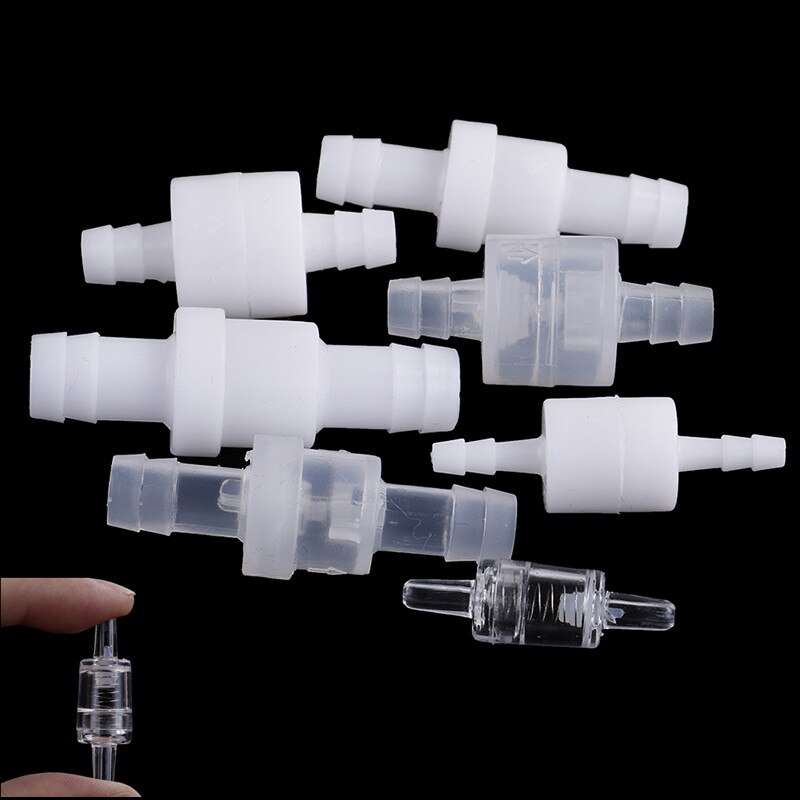 1Pc 4 / 6 / 8 / 12mm Plastic One Way Inline Check Valve Gas Air Liquid Water Fluids Valve