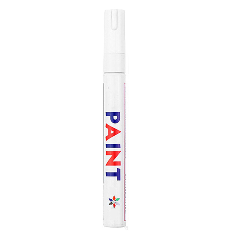 1 stück Bunte Permanent Farbe Marker Wasserdicht Weiß Marker Reifen Lauffläche Gummi Stoff Farbe Metall 12 Farben Farbe Marker Stifte: WHITE