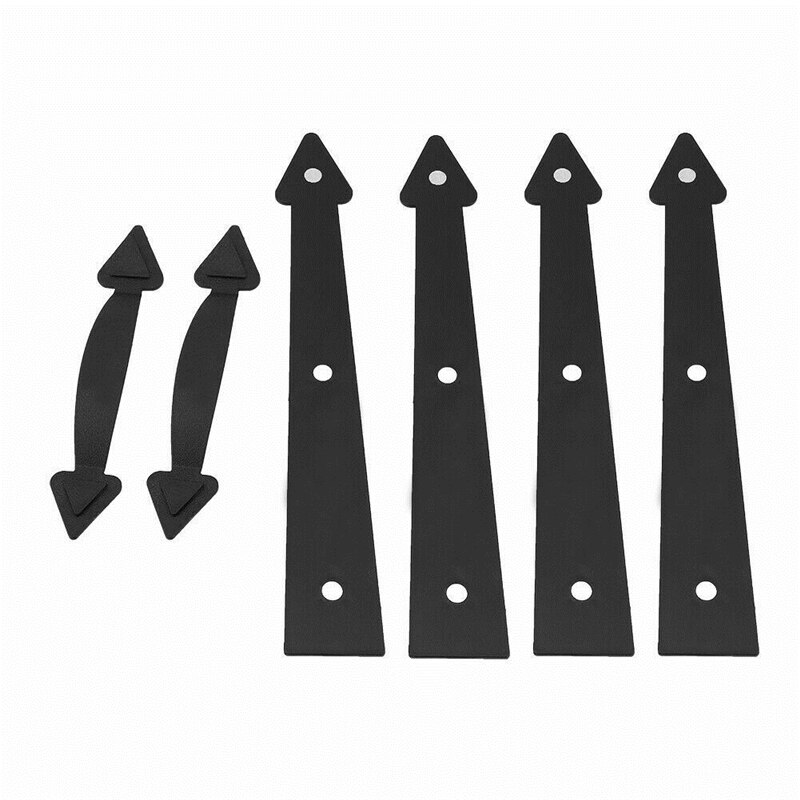 Bisagras para puerta, flecha, casa, Kit de estilo magnético, manijas decorativas para garaje, Herrajes