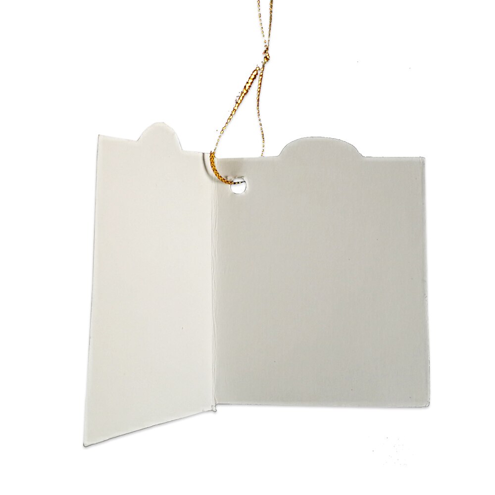 12 pièces/lot père noël Mini cartes de voeux carte de Message bricolage noël bénédiction carte arbre de noël suspendus ornement saq027