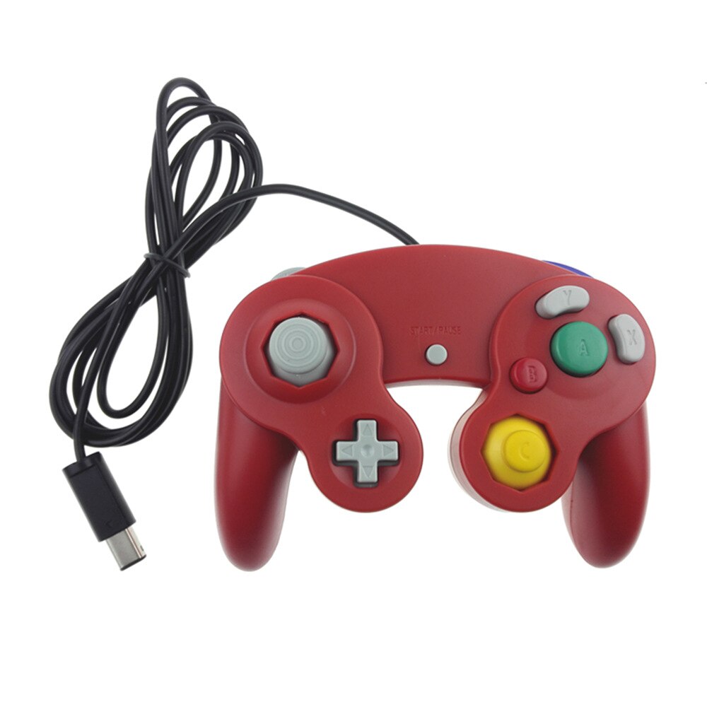 1pcs GC controller Voor GameCube Console voor Wii Console Voor Nitendo Bedrade Controller met Wii GC Poort: red