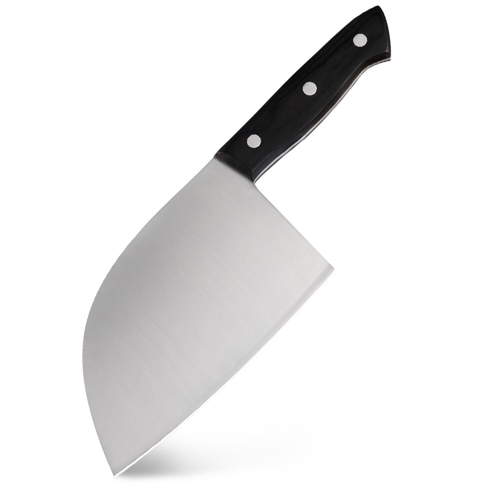 Sowoll kødkniv fuld tang smørkniv rustfrit stål serbisk kokkekniv skarp robust klinge ergonomisk håndtag med skede: Kløver