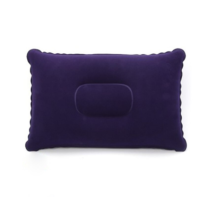 Inflatable Pillow PVC Nylon Sleep Air Pillows Ultralight Home Cushion Camping Travel Hiking Beach Car Plane Head Rest Camp Gears: Navy