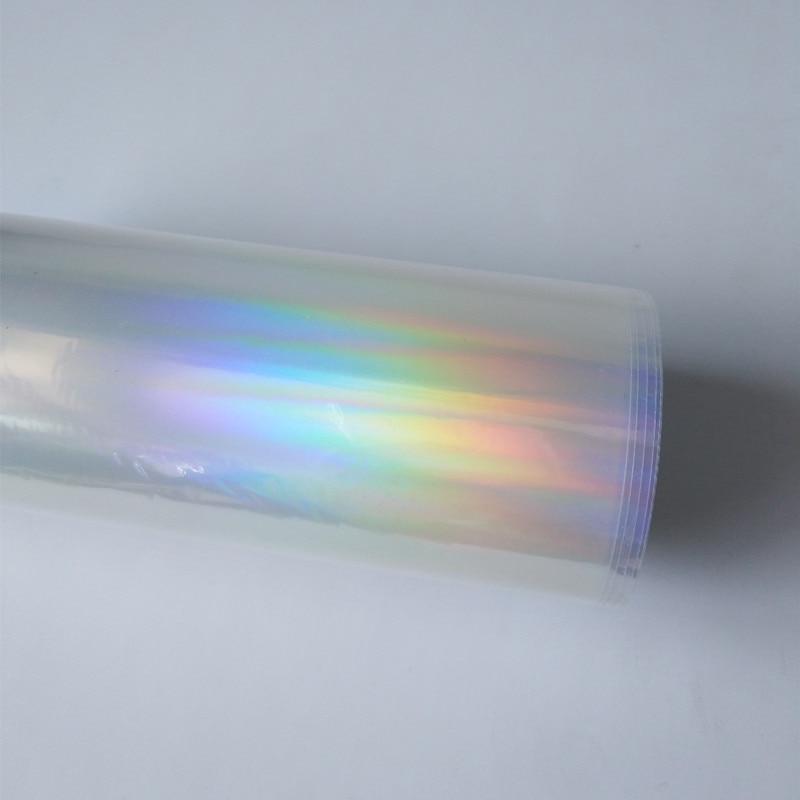 Holografisk folie stempling folie presse på papir eller plast gennemsigtig almindelig regnbue folie