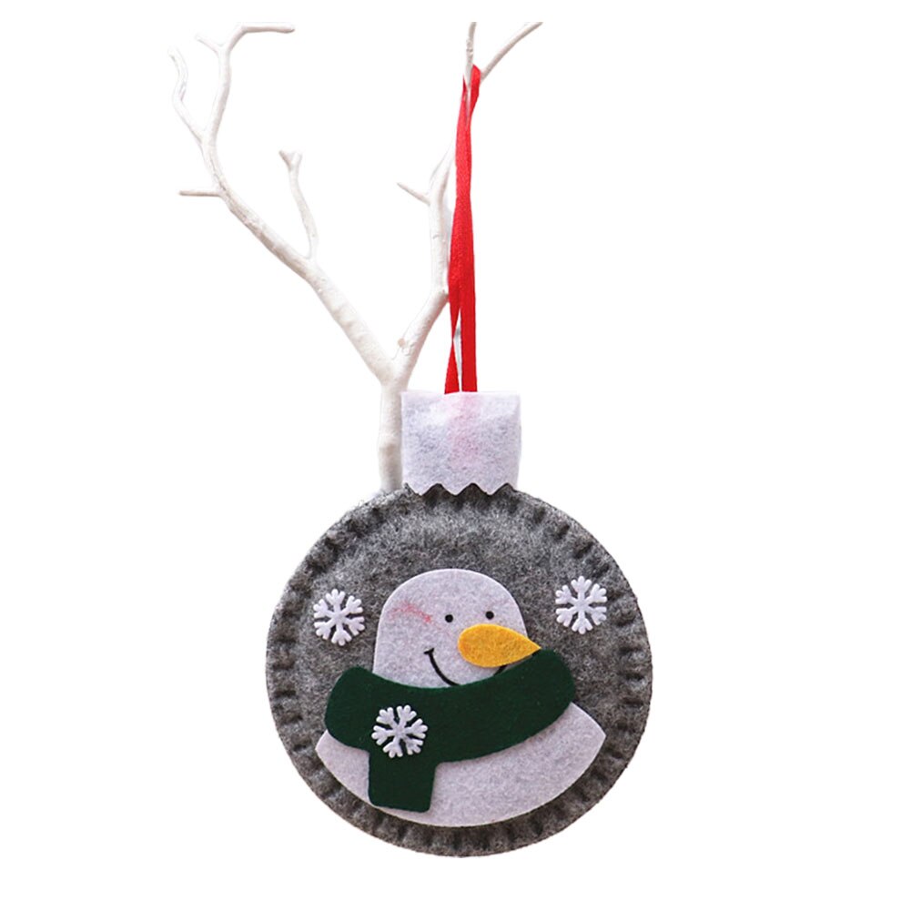 Cute Felt Snowman Santa Claus Christmas Tree Decorations Hanging Pendant Deer Craft Ornament Christmas Decorations Year: Snowman