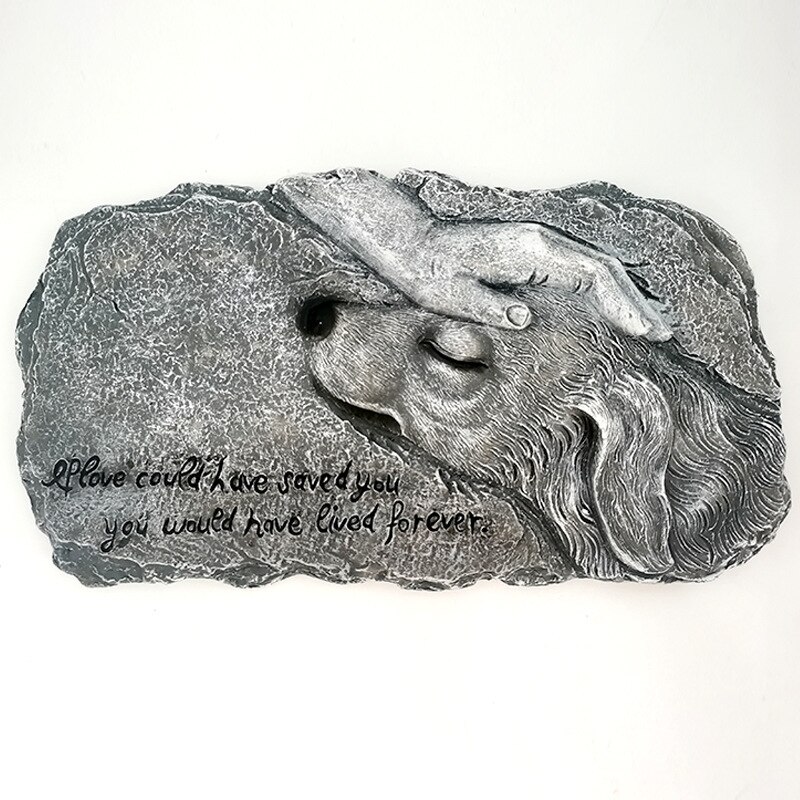 Huisdier Gedenkteken Grafsteen Tuin Achtertuin Grafsteen Hond Gedenkteken Grafsteen Huisdier Grafsteen Memorial Stenen Tuin Dierlijke Standbeeld: Default Title