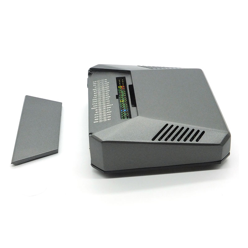 Raspberry Pi 4 Model B Case Aluminum Metal ABS Box Shell with Power Switch + Cooling Fan + Heat Sinks+Power for Raspberry Pi 4