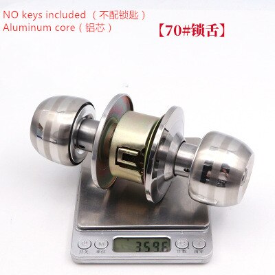 Stainless Steel alloy Locks Round Ball key lock Door Knob pull handle Entrance Passage Bathroom Internal Anti Theft Hardware: 8