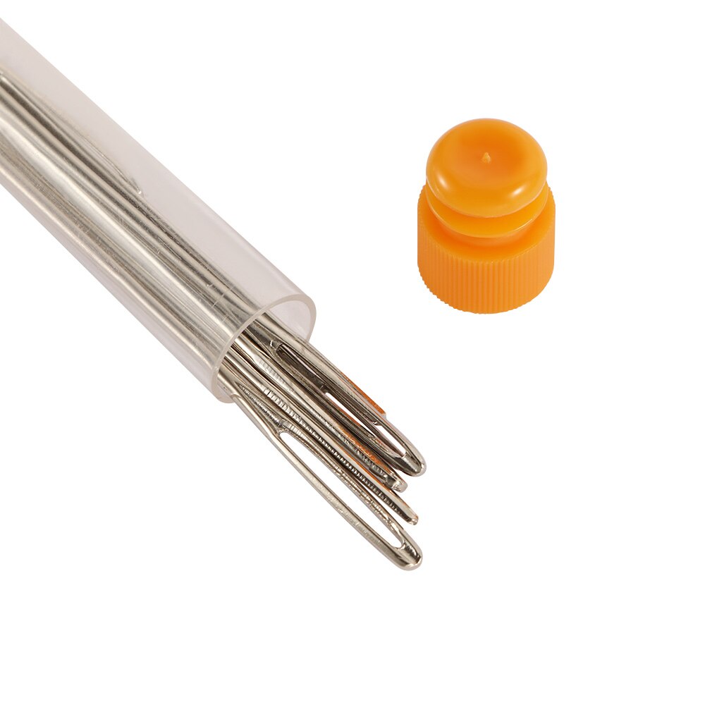 9Pcs/set Stainless Steel Large Eye Needles with Box 3 Sizes Cross Stitch DIY Knitting Needles Wool Sewing Embroidery Tools Set