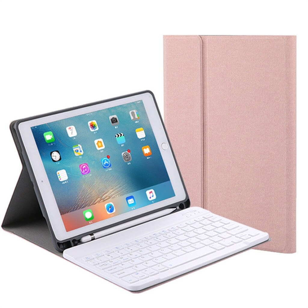 For Apple iPad 7th Gen 10.2" Detachable Bluetooth Keyboard Case Cover Stand/Removable Backlit Bluetooth Keyboard Cover: RG