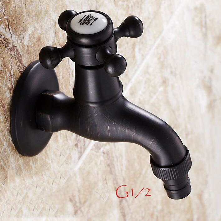 Garden water tap outdoor faucet brass single cold single handle wall mounted oil rubbed bronze